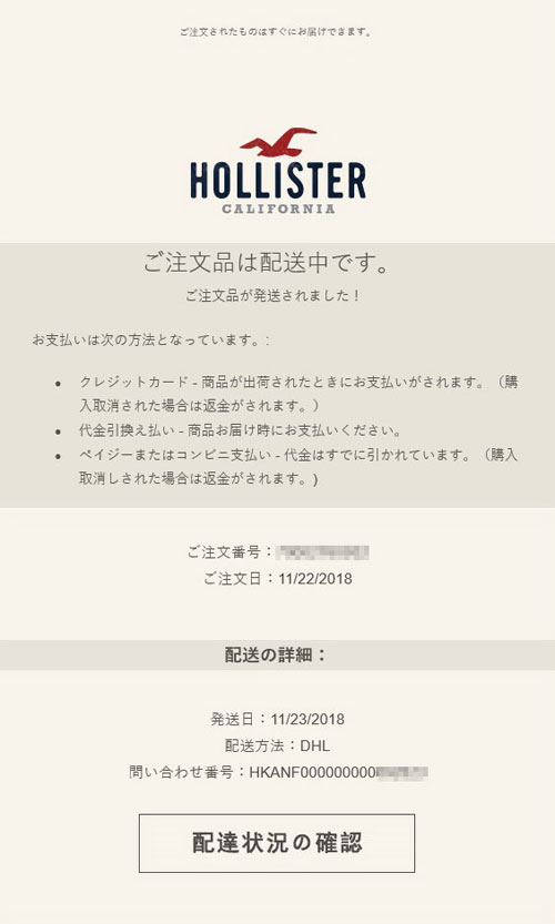 ホリスターのBLACK FRIDAY SALEでCAPとフーディ購入
